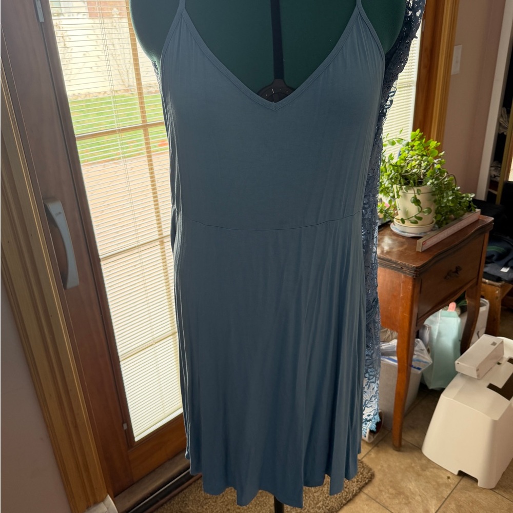 Torrid Blue Lace Maxi Overlay with Blue Slip - Picture 5 of 6
